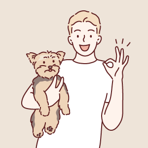 犬のブラッシング画像